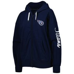 Tennessee Titans MSX by Michael Strahan Women's Emerson Lightweight Full-Zip Hoodie Navy - NFL