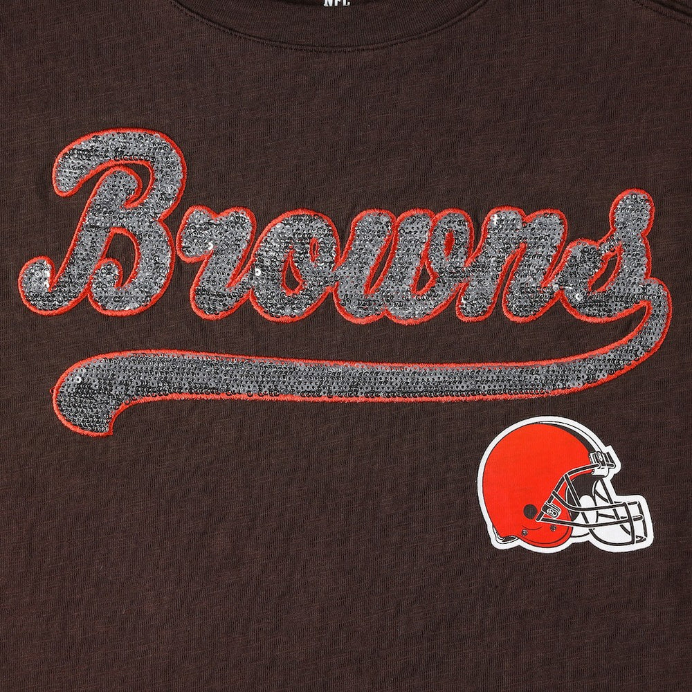 Cleveland Browns Tommy Hilfiger Women's Justine Long Sleeve Tunic T-Shirt Brown - NFL
