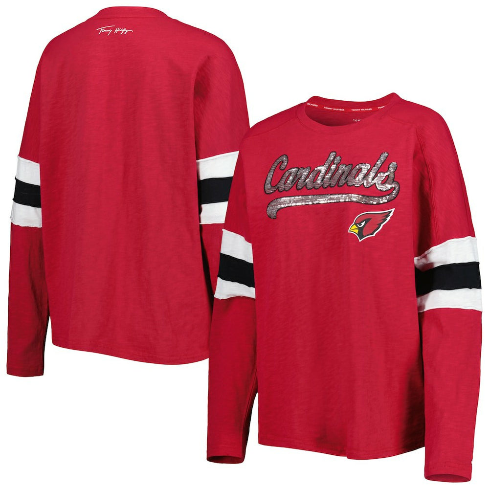 Arizona Cardinals Tommy Hilfiger Women's Justine Long Sleeve Tunic T-Shirt Cardinal - NFL