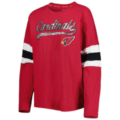 Arizona Cardinals Tommy Hilfiger Women's Justine Long Sleeve Tunic T-Shirt Cardinal - NFL