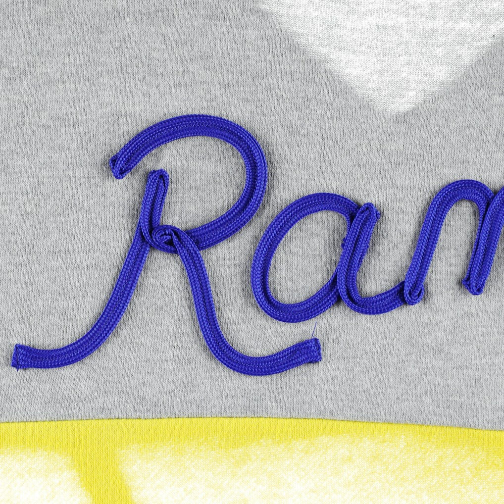 Los Angeles Rams Touch Women's Outfield Deep V-Back Waist Length Pullover Sweatshirt Heather Gray/Royal - NFL