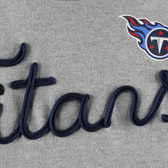 Tennessee Titans Touch Women's Outfield Deep V-Back Waist Length Pullover Sweatshirt Heather Gray/Navy - NFL