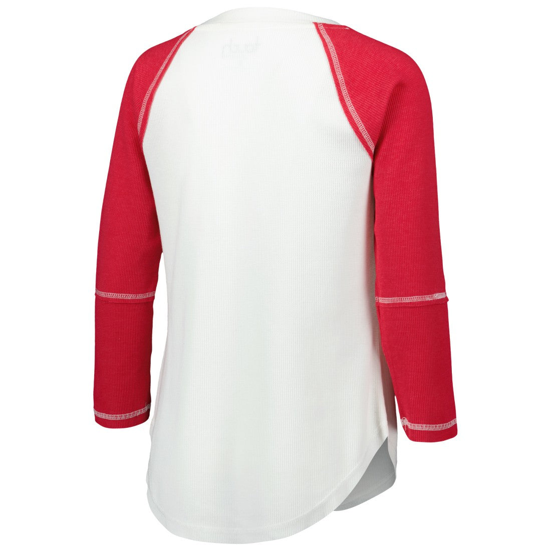 Tampa Bay Buccaneers Touch Women's Rebel Raglan Tri-Blend 3/4-Sleeve Lace-Up V-Neck T-Shirt White/Red - NFL