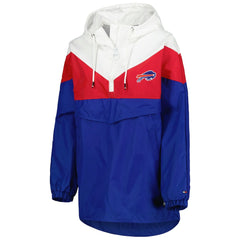 Buffalo Bills Tommy Hilfiger Women's Staci Half-Zip Hoodie Windbreaker Jacket White/Red - NFL