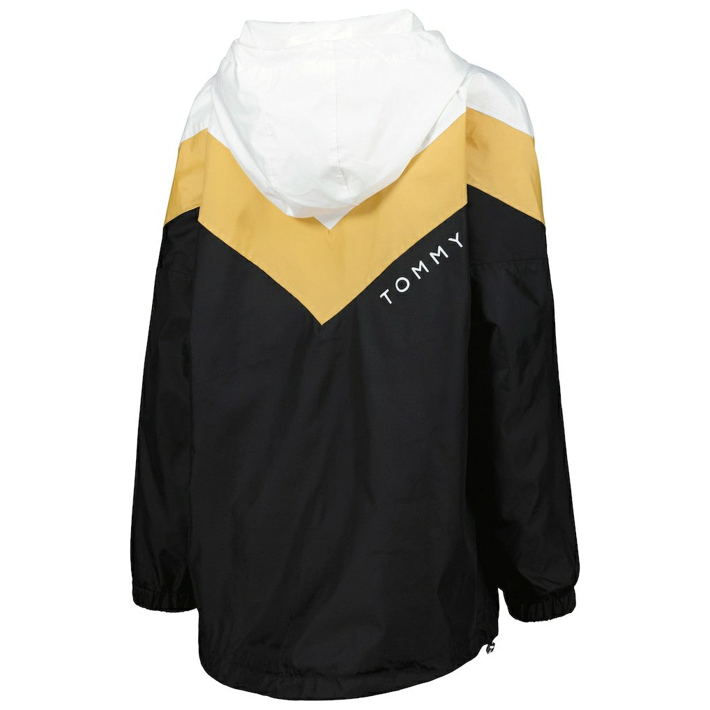 New Orleans Saints Tommy Hilfiger Women's Staci Half-Zip Hoodie Windbreaker Jacket White/Gold - NFL
