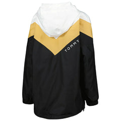 New Orleans Saints Tommy Hilfiger Women's Staci Half-Zip Hoodie Windbreaker Jacket White/Gold - NFL