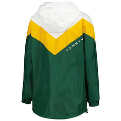 Green Bay Packers Tommy Hilfiger Women's Staci Half-Zip Hoodie Windbreaker Jacket White/Gold - NFL