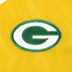 Green Bay Packers Tommy Hilfiger Women's Staci Half-Zip Hoodie Windbreaker Jacket White/Gold - NFL