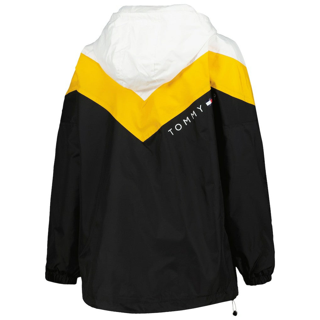 Pittsburgh Steelers Tommy Hilfiger Women's Staci Half-Zip Hoodie Windbreaker Jacket White/Gold - NFL