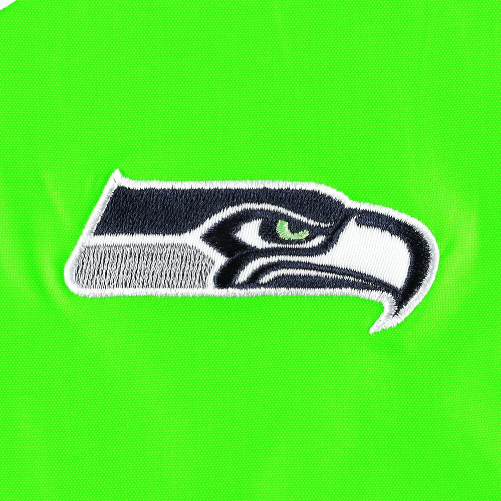 Seattle Seahawks Tommy Hilfiger Women's Staci Half-Zip Hoodie Windbreaker Jacket White/Neon Green - NFL