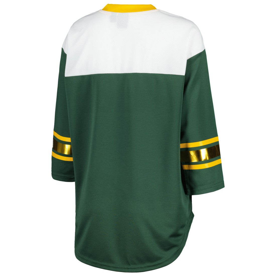 Green Bay Packers G-III 4Her by Carl Banks Women's Double Team 3/4-Sleeve Lace-Up T-Shirt Green/White - NFL