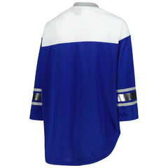Indianapolis Colts G-III 4Her by Carl Banks Women's Double Team 3/4-Sleeve Lace-Up T-Shirt Royal/White - NFL