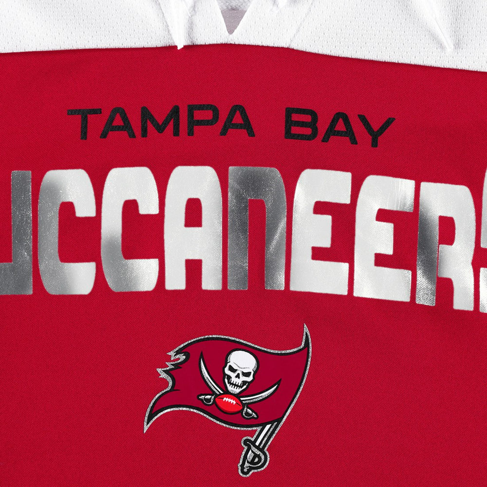 Tampa Bay Buccaneers G-III 4Her by Carl Banks Women's Double Team 3/4-Sleeve Lace-Up T-Shirt Red/White - NFL