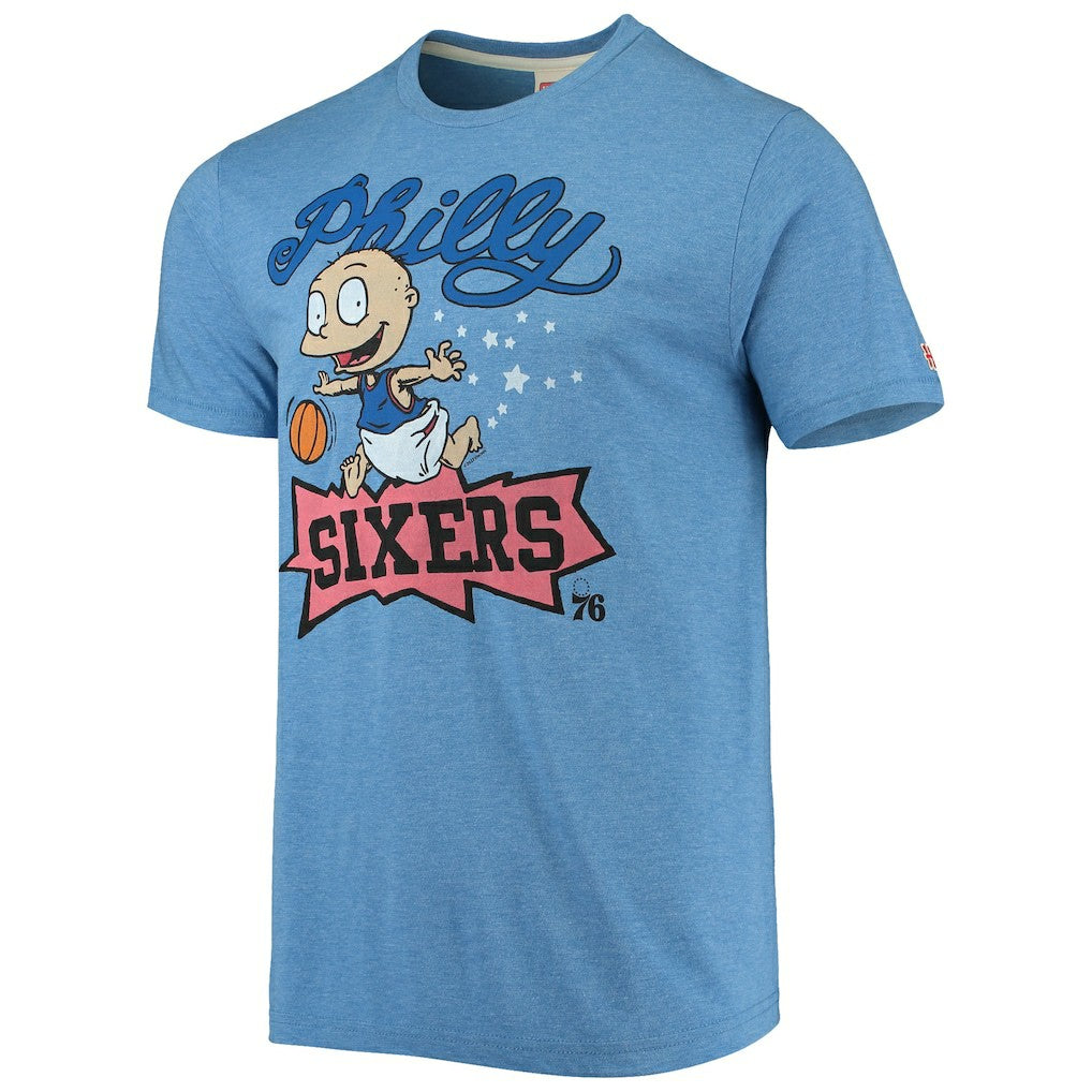 NBA - Philadelphia 76ers Homage NBA x Rugrats Tri-Blend T-Shirt - Royal