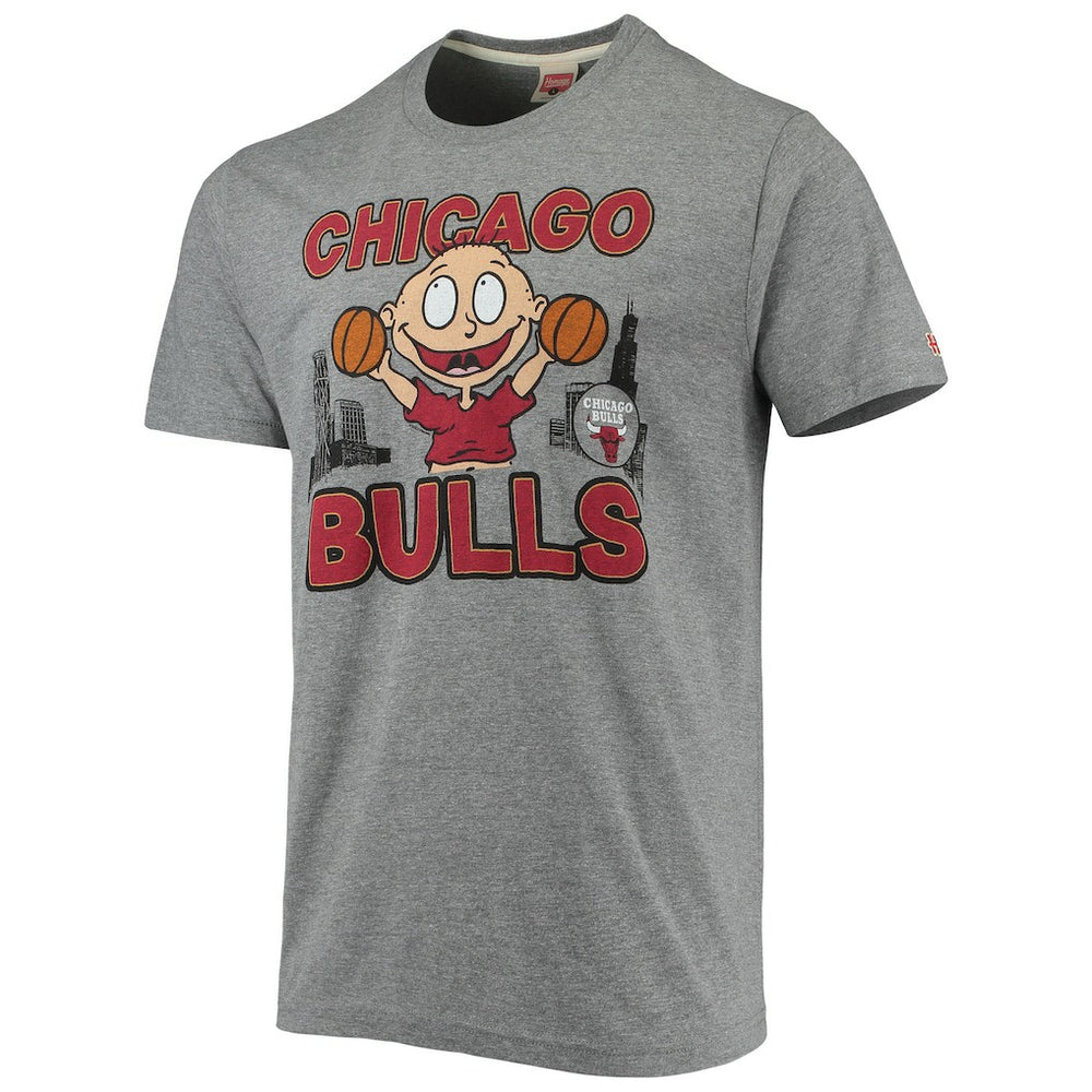 NBA - Chicago Bulls Homage NBA x Rugrats Tri-Blend T-Shirt - Heathered Gray