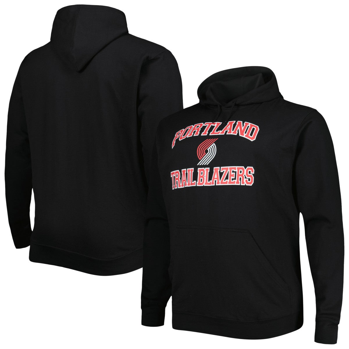 NBA - Portland Trail Blazers Big & Tall Heart & Soul Pullover Hoodie - Black