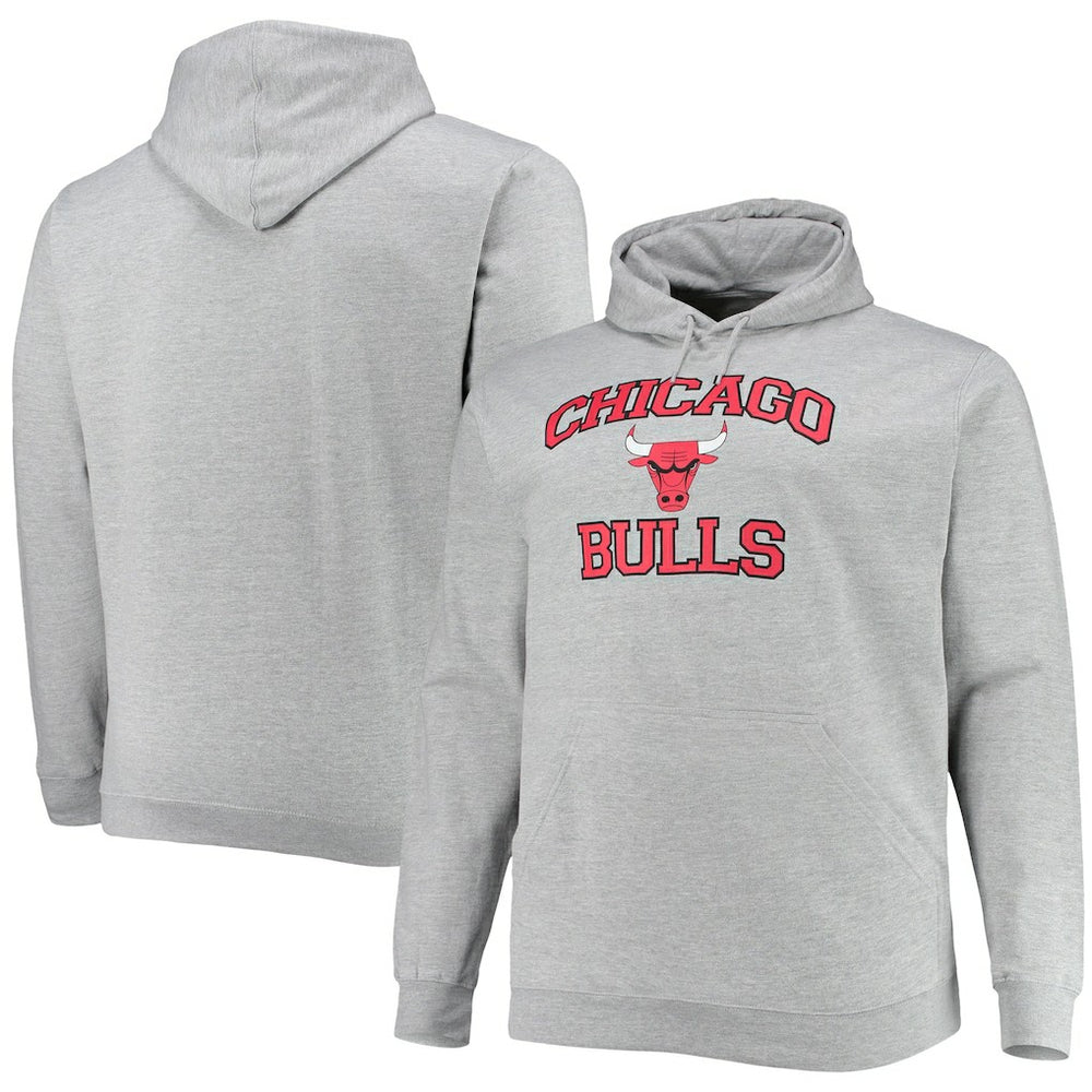 NBA - Chicago Bulls Big & Tall Heart & Soul Pullover Hoodie - Heathered Gray