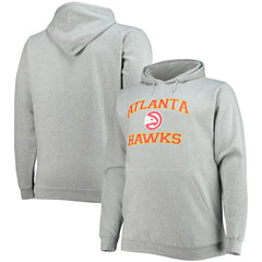 NBA - Atlanta Hawks Big & Tall Heart & Soul Pullover Hoodie - Heathered Gray
