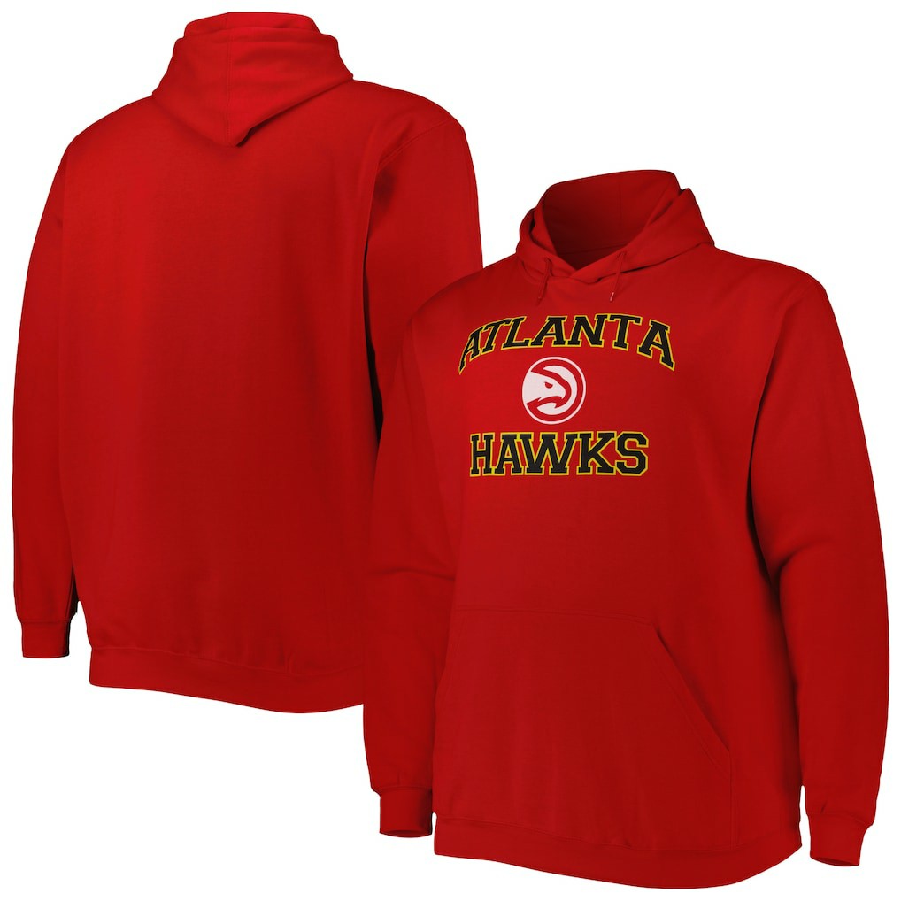 NBA - Atlanta Hawks Big & Tall Heart & Soul Pullover Hoodie - Red