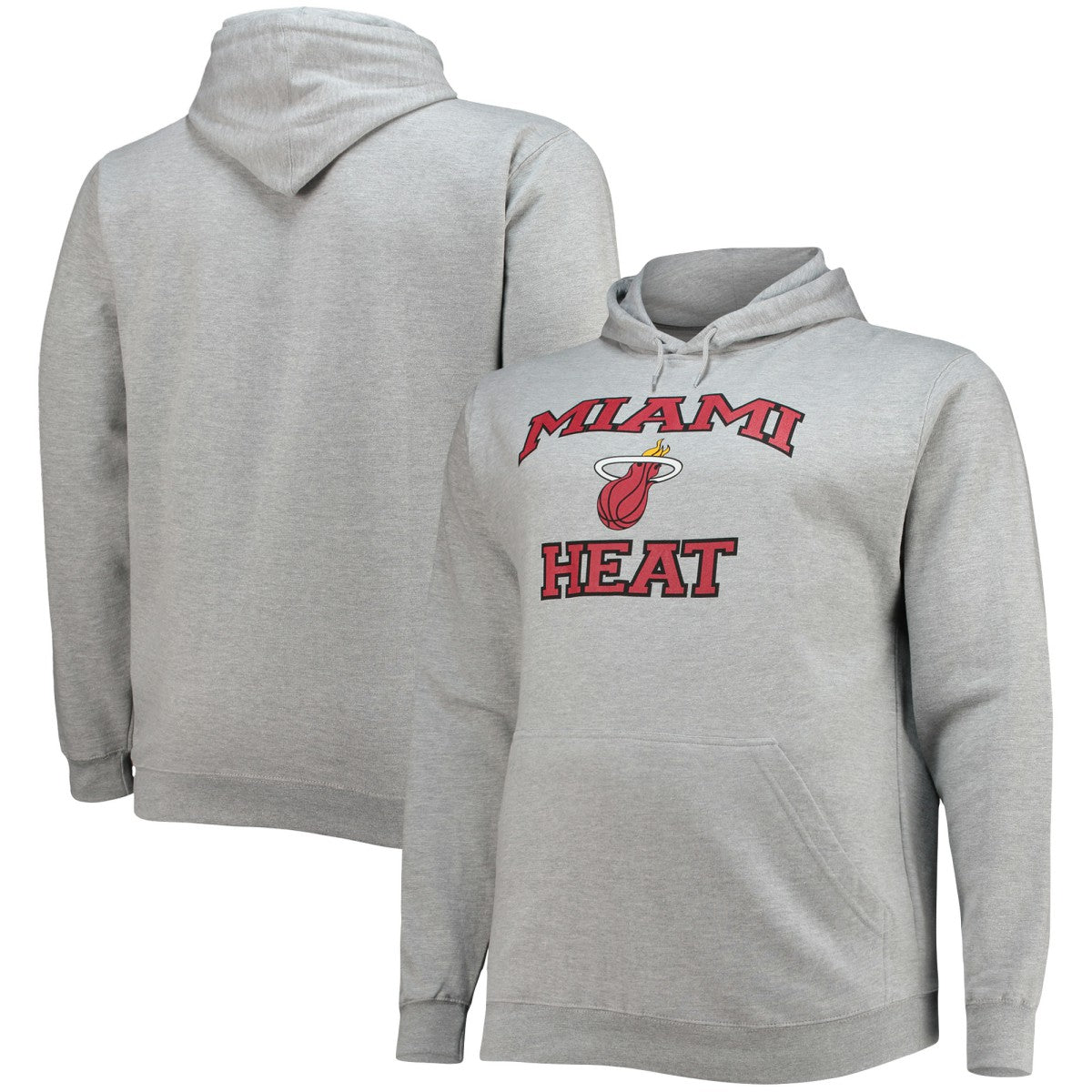 NBA - Miami Heat Big & Tall Heart & Soul Pullover Hoodie - Heathered Gray