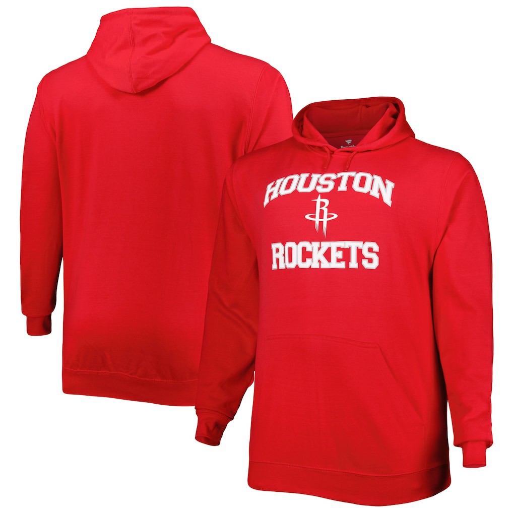 NBA - Houston Rockets Big & Tall Heart & Soul Pullover Hoodie - Red