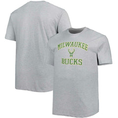 NBA - Milwaukee Bucks Big & Tall Heart & Soul T-Shirt - Heathered Gray