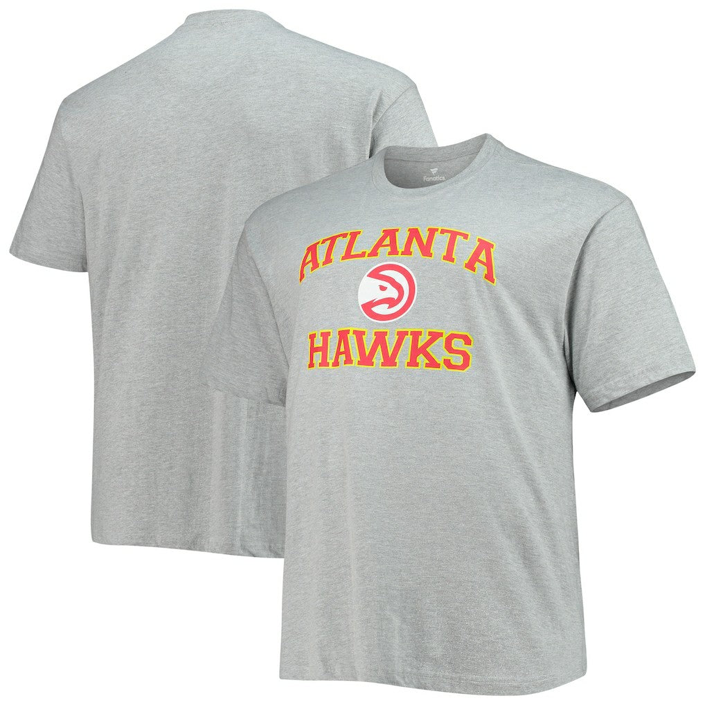 NBA - Atlanta Hawks Big & Tall Heart & Soul T-Shirt - Heathered Gray