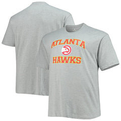 NBA - Atlanta Hawks Big & Tall Heart & Soul T-Shirt - Heathered Gray