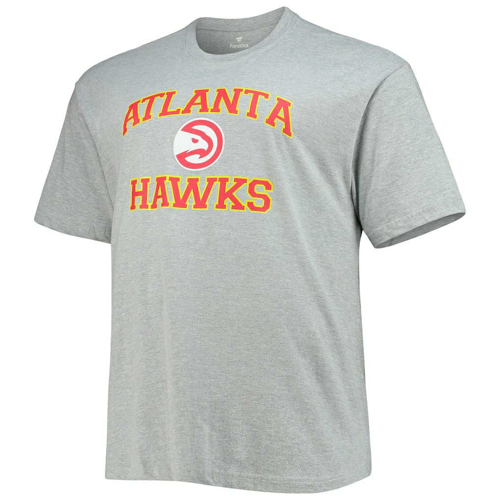 NBA - Atlanta Hawks Big & Tall Heart & Soul T-Shirt - Heathered Gray