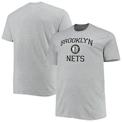 NBA - Brooklyn Nets Big & Tall Heart & Soul T-Shirt - Heathered Gray