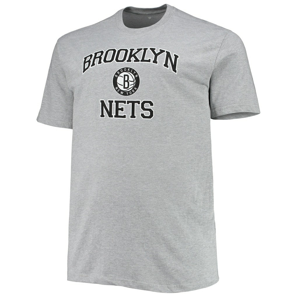 NBA - Brooklyn Nets Big & Tall Heart & Soul T-Shirt - Heathered Gray
