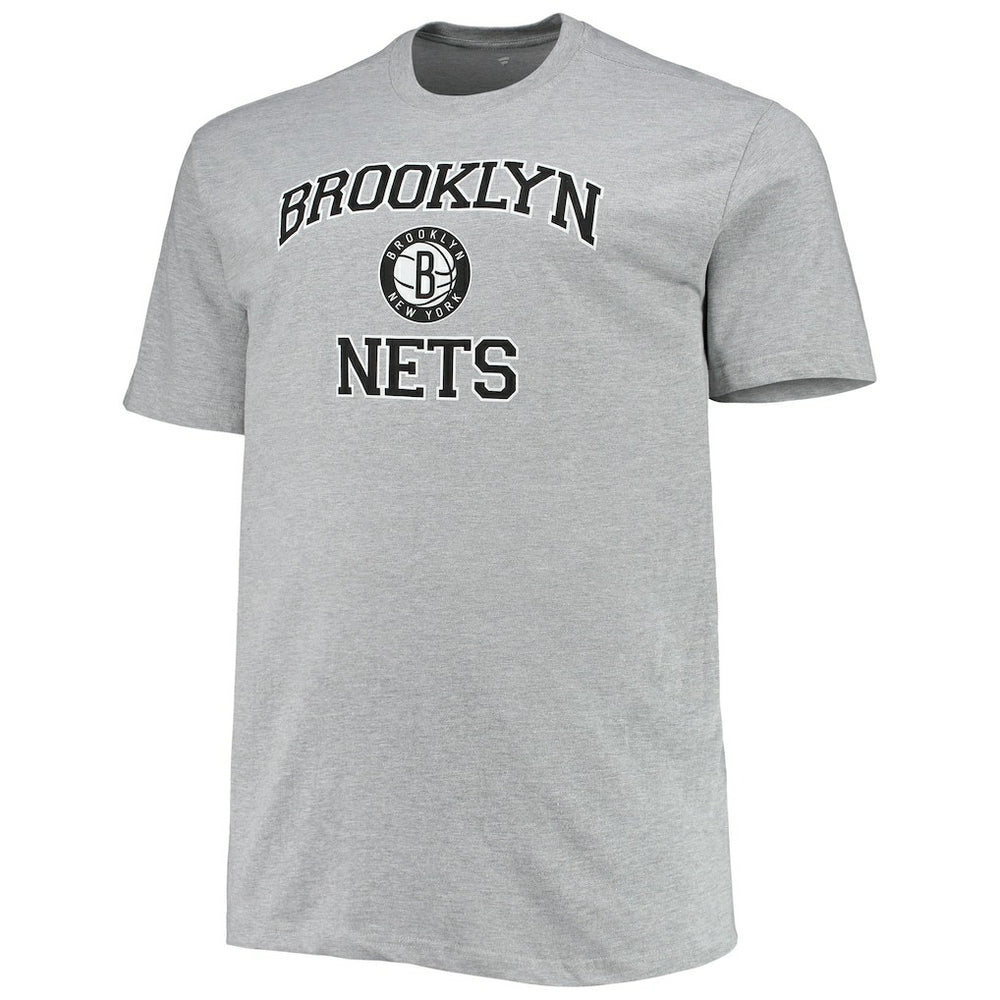 NBA - Brooklyn Nets Big & Tall Heart & Soul T-Shirt - Heathered Gray