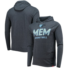NBA - Memphis Grizzlies Sportiqe Practice Shoot Around Rowan Tri-Blend Pullover Hoodie - Heathered Navy