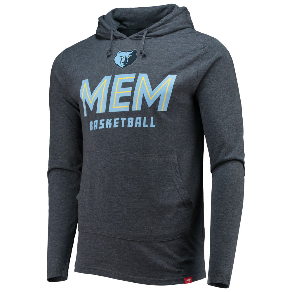 NBA - Memphis Grizzlies Sportiqe Practice Shoot Around Rowan Tri-Blend Pullover Hoodie - Heathered Navy