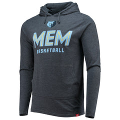 NBA - Memphis Grizzlies Sportiqe Practice Shoot Around Rowan Tri-Blend Pullover Hoodie - Heathered Navy
