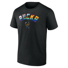 NBA - Milwaukee Bucks Pride T-Shirt - Black