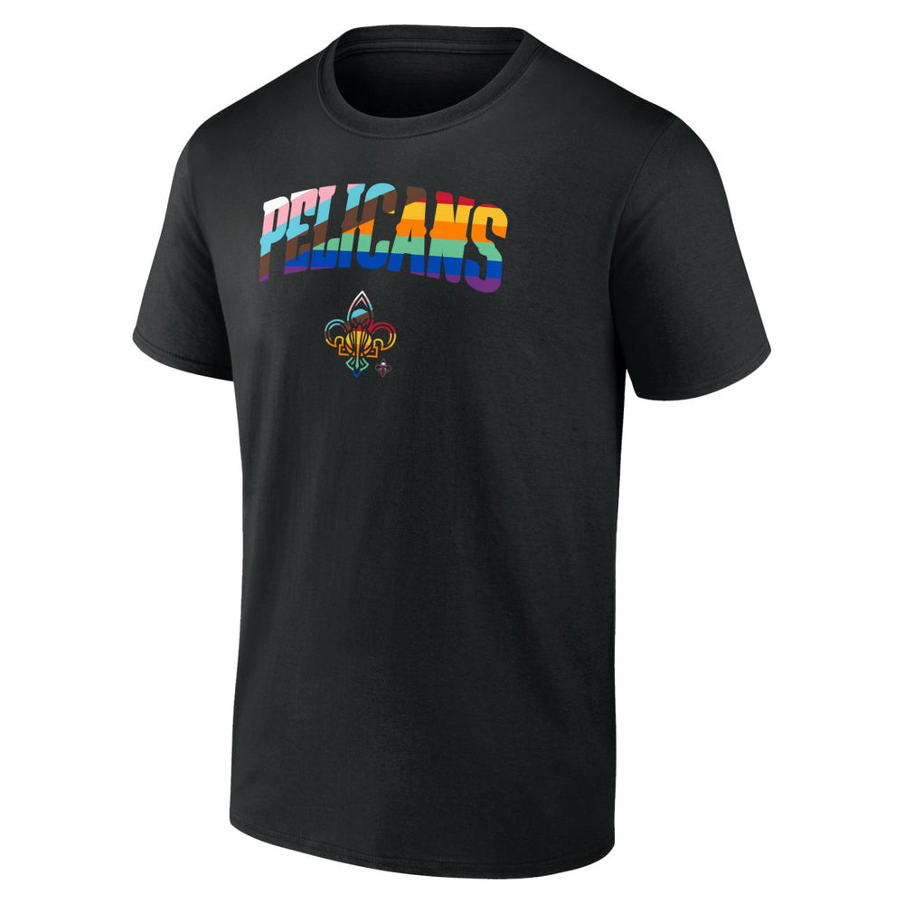 NBA - New Orleans Pelicans Logo Pride T-Shirt - Black