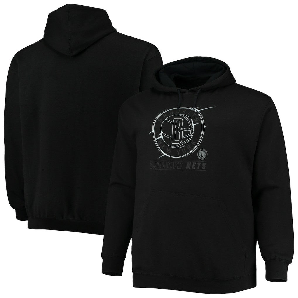 NBA - Brooklyn Nets Big & Tall Pop Pullover Hoodie - Black