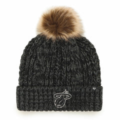 47 brand - Miami Heat '47 Women's Meeko Cuffed Knit Hat with Pom - Black
