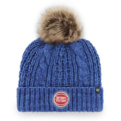 47 brand - Detroit Pistons '47 Women's Meeko Cuffed Knit Hat with Pom - Royal
