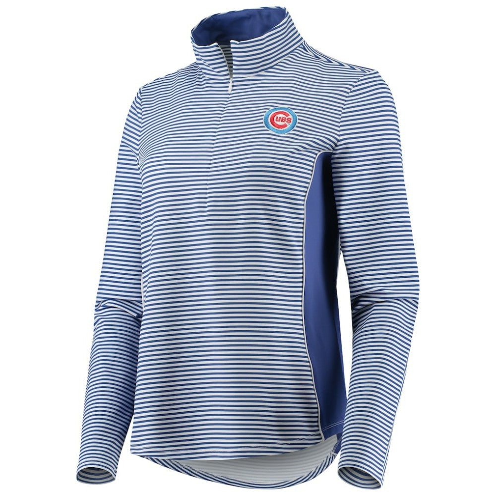 Chicago Cubs Tommy Bahama Women's Aubrey Stripe Block IslandZone Half-Zip Jacket discount