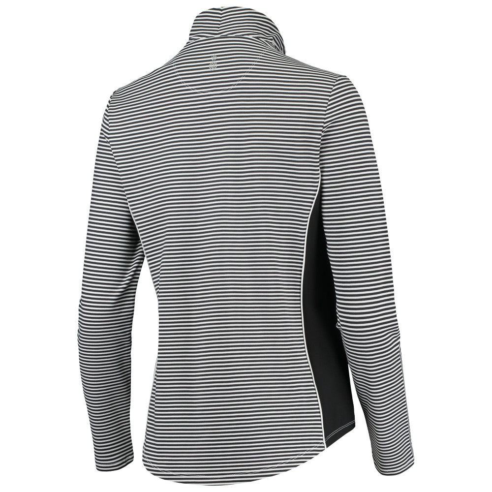 Cleveland Guardians Tommy Bahama Women's Aubrey Stripe Block IslandZone Half-Zip Jacket On Sale