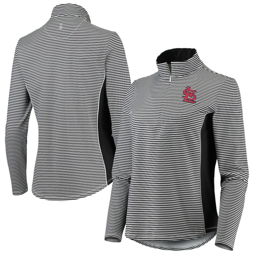 St. Louis Cardinals Tommy Bahama Women's Aubrey Stripe Block IslandZone Half-Zip Jacket Online