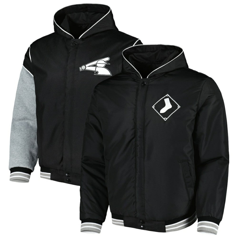 Chicago White Sox JH Design Reversible Fleece Full-Snap Hoodie Jacket Lifestyle