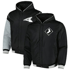 Chicago White Sox JH Design Reversible Fleece Full-Snap Hoodie Jacket Lifestyle