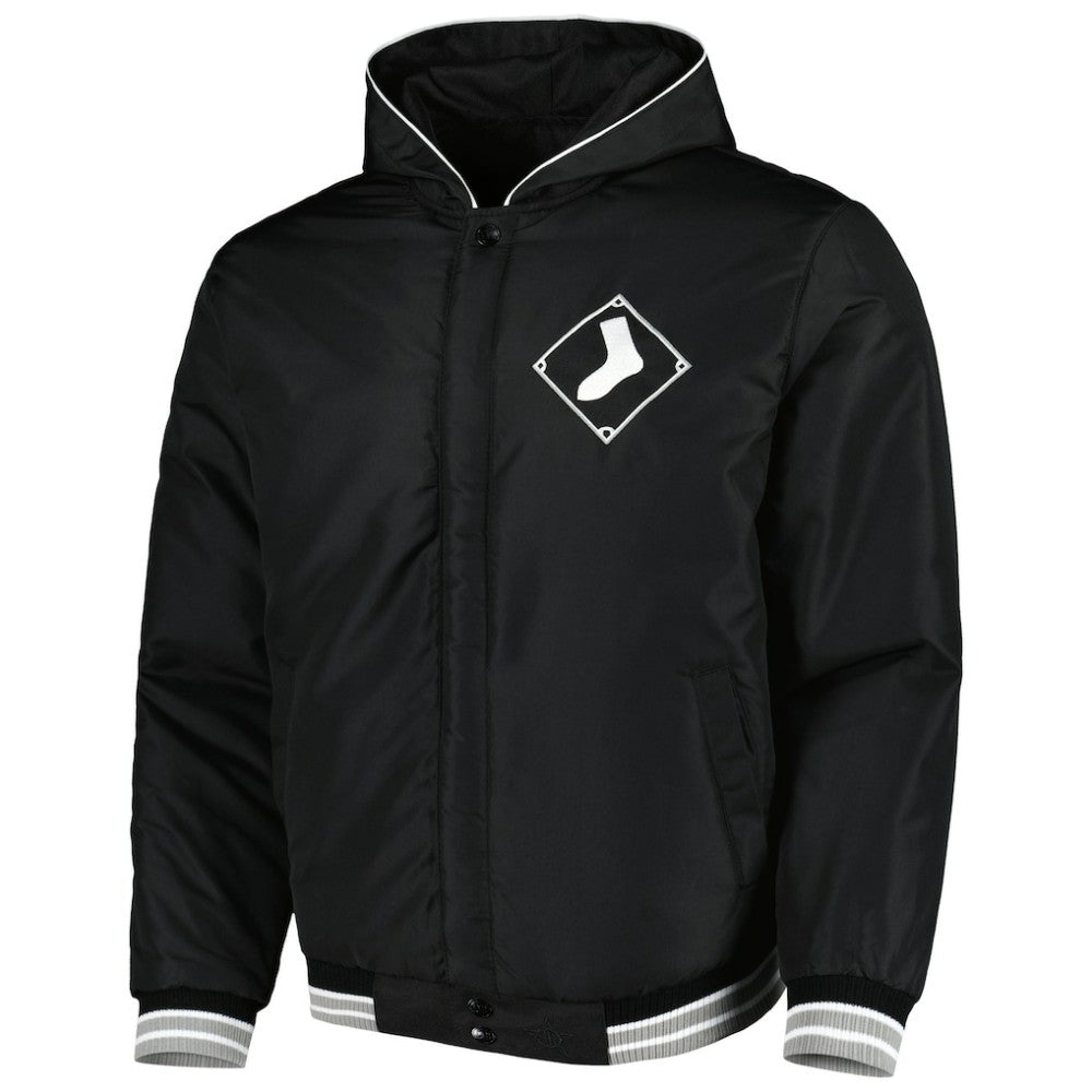 Chicago White Sox JH Design Reversible Fleece Full-Snap Hoodie Jacket Lifestyle