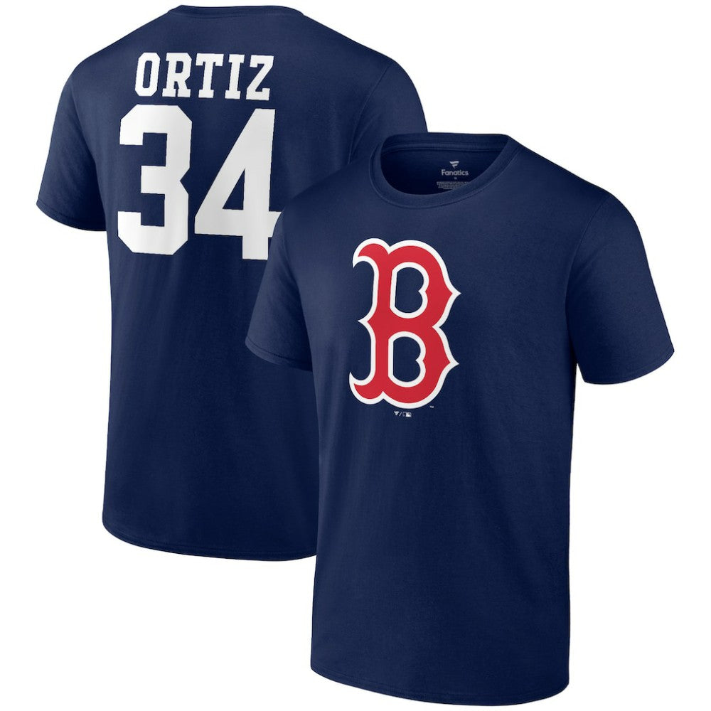 David Ortiz Boston Red Sox Fanatics Logo Graphic T-Shirt Lifestyle