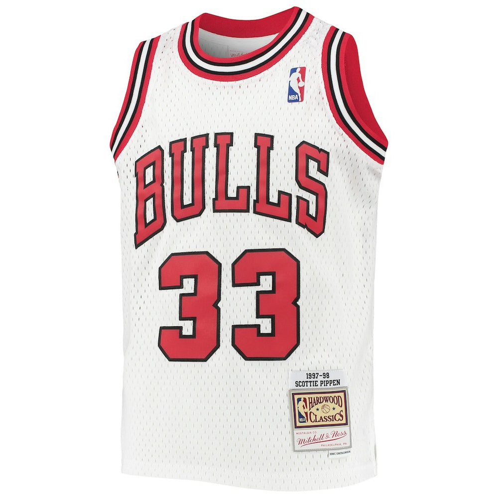 Mitchell & Ness - Scottie Pippen Chicago Bulls Youth 1997/98 Hardwood Classics Swingman Jersey - White