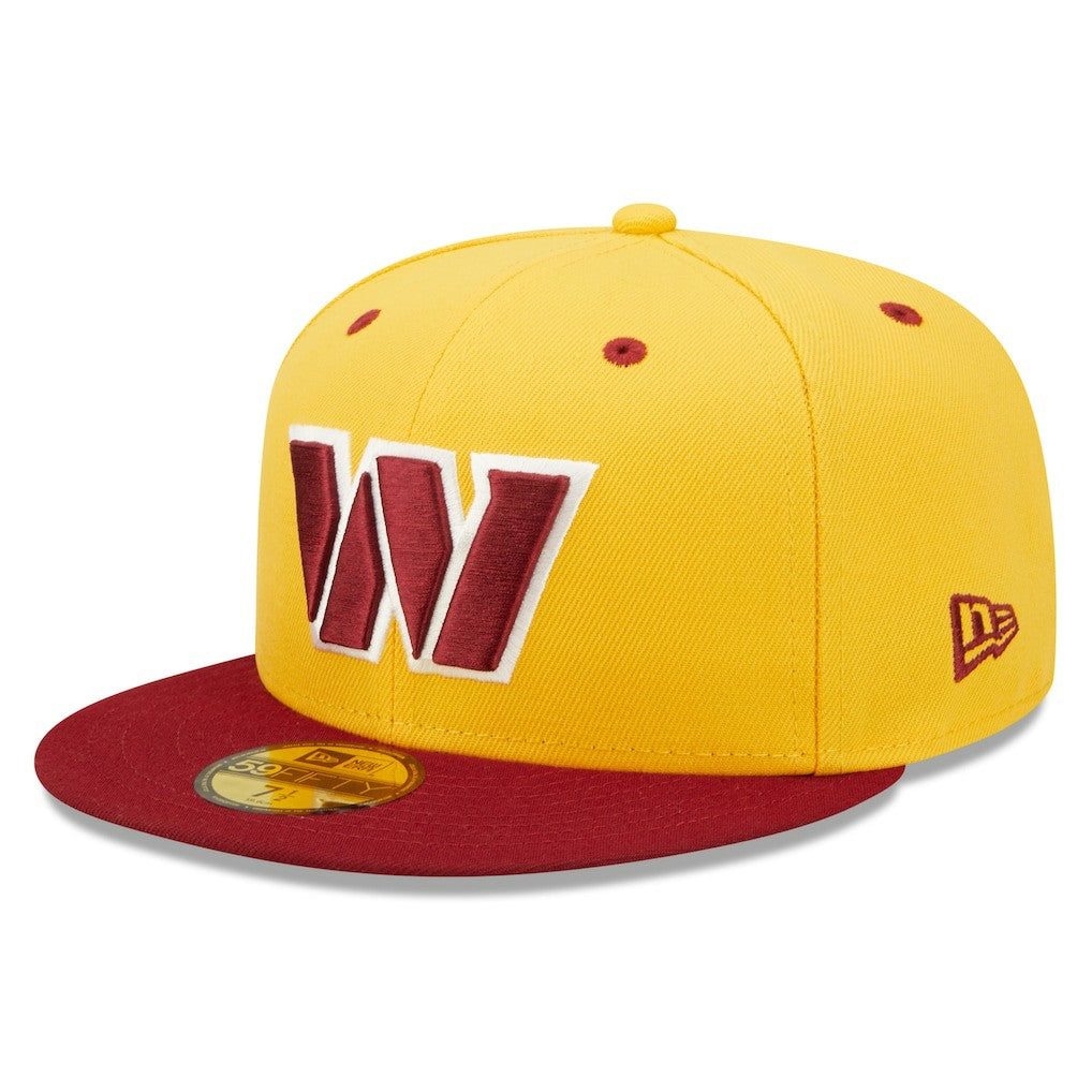 Washington Commanders New Era Flipside 2Tone 59FIFTY Fitted Hat Gold/Burgundy - NFL