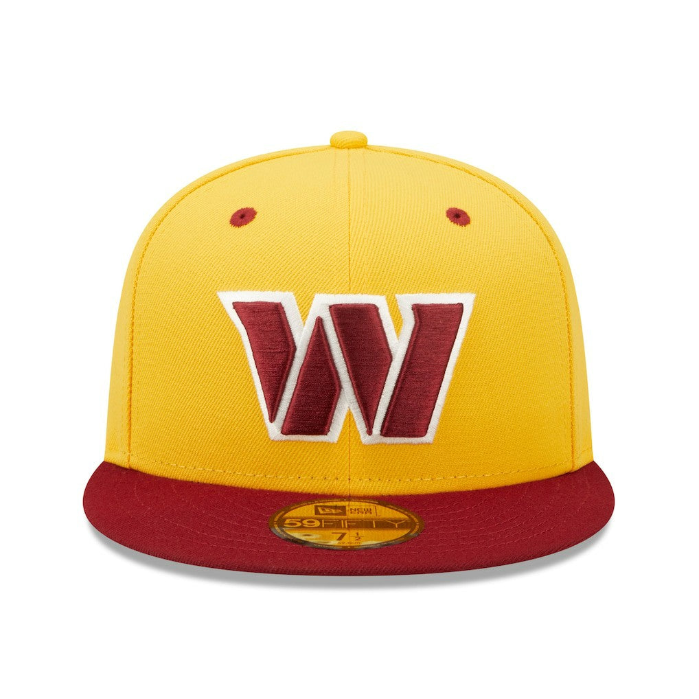 Washington Commanders New Era Flipside 2Tone 59FIFTY Fitted Hat Gold/Burgundy - NFL